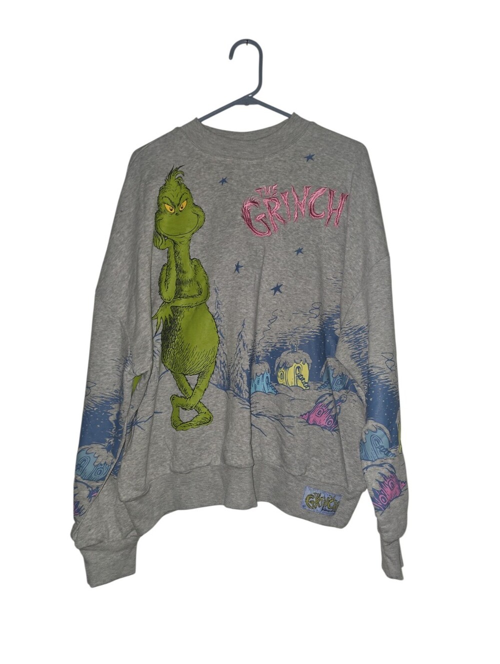 Womens, Gray, The Grinch Graphic Crewneck Sweatshirt, XL, NWT!!!!